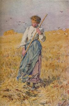 Gleaning Oats, France c1900. Artist: Lionel Percy Smythe