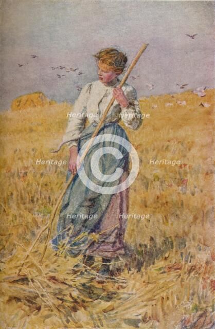 'Gleaning Oats, France', c1900. Artist: Lionel Percy Smythe.