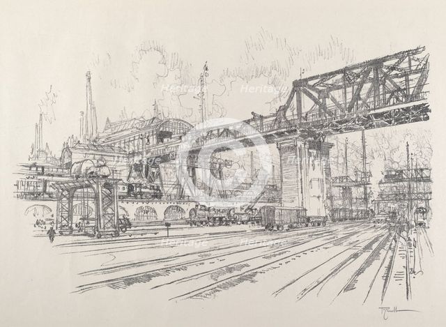 Gleisdreieck, 1921. Creator: Joseph Pennell.