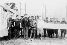 Glenn Curtiss; Lieuts; Park; Goodier; McLeary; Brereton, 1912. Creator: Bain News Service