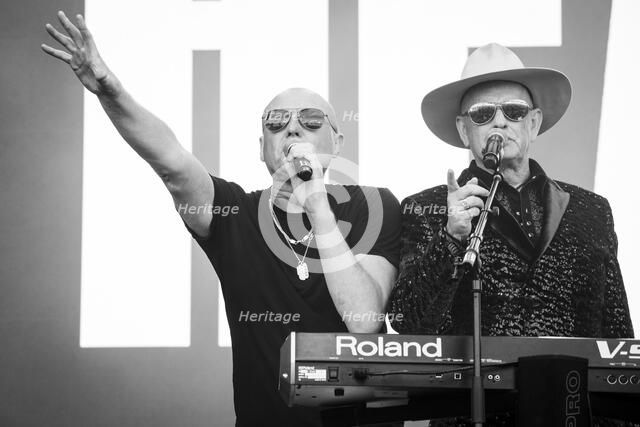 Glenn Gregory and Martin Ware, Heaven 17 live at Heritage Live, Audley End House, Essex, Aug 2023. Creator: Annapaola Marchesani.