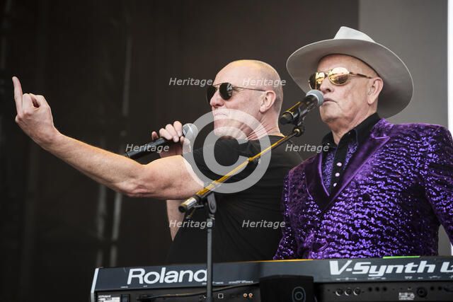 Glenn Gregory and Martyn Ware, Heaven 17 live at Heritage Live, Audley End House, Essex, Aug 2023. Creator: Annapaola Marchesani.