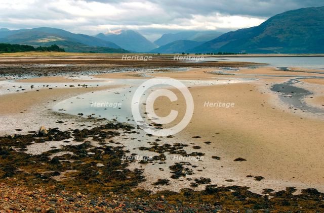 Glencoe from across Loch Linnhe, Highland, Scotland. Creator: Peter Thompson.