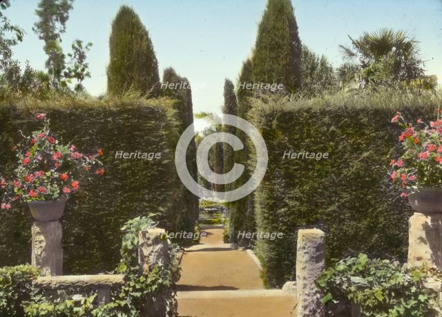 "Glendessary," Robert Cameron Rogers house, Glendessary Lane, Santa Barbara, California, 1917. Creator: Frances Benjamin Johnston.