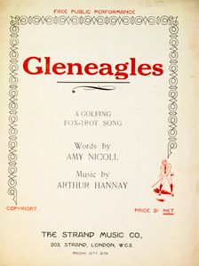 Gleneagles music cover, 1923. Creator: Unknown