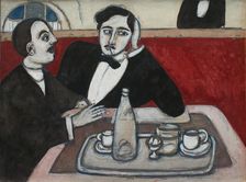 Gli intellettuali al caffè (The intellectuals at the cafe), 1916