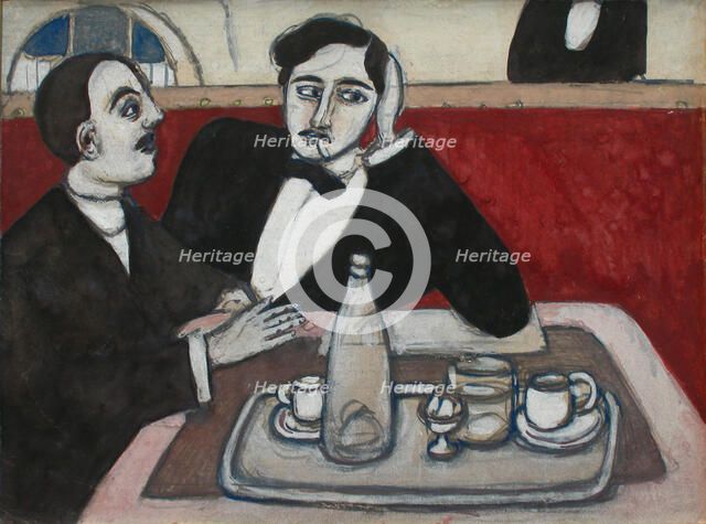Gli intellettuali al caffè (The intellectuals at the cafe), 1916.
