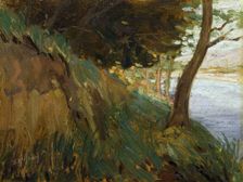 Glimpse of the Hutt River, Western Hutt, (c1910s). Creator: Ernest George Hood