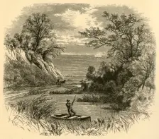 Glimpse of Lake Michigan 1874. Creator: Alfred Waud
