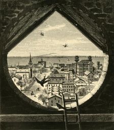 Glimpse of Sandusky, from St. Paul's Church 1872. Creator: John Douglas Woodward
