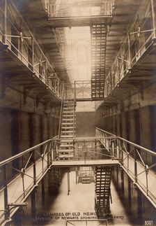 Glimpses of Old Newgate - Interior of Newgate showing the Galleries, c1900. Creator: Rotophot