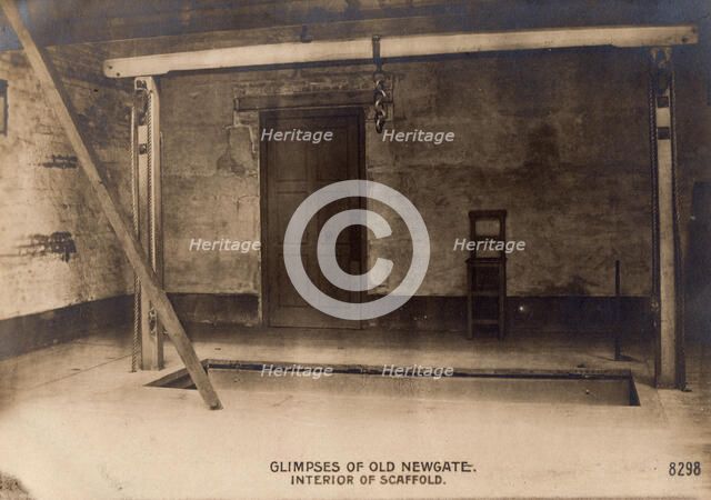 Glimpses of Old Newgate - Interior of Scaffold, c1900. Creator: Rotophot.