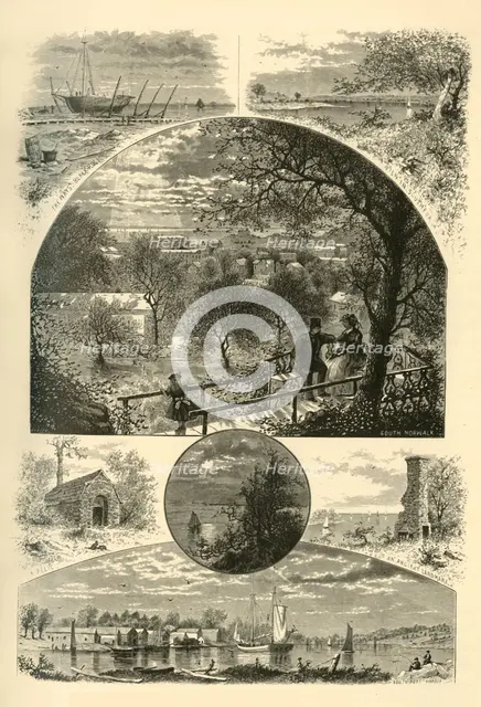 'Glimpses of South Norwalk and Southport', 1874.  Creator: John J. Harley.