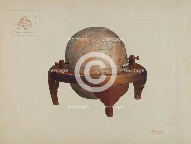 Globe, c. 1937. Creator: Edward L Loper.
