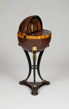 Globe-Shaped Work Table, Vienna, c. 1820. Creator: Unknown