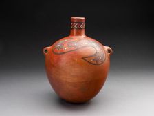 Globular Jar with Abstract Forms in Spirals on Shoulder, A.D. 600/1000. Creator: Unknown