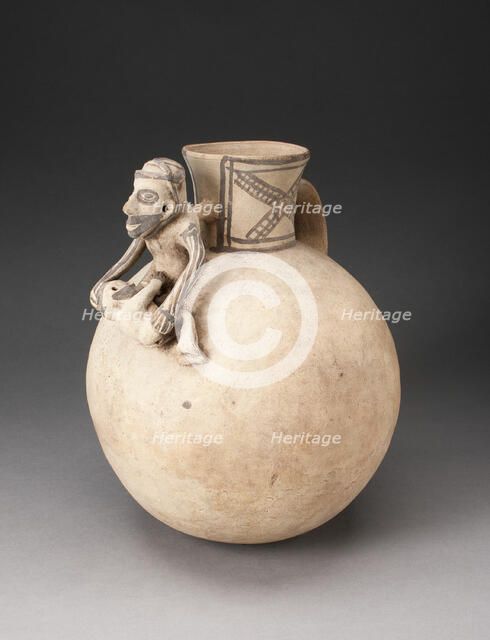 Globular Jar with Modeled Figures in Erotic Scene, A.D. 1000/1470. Creator: Unknown.