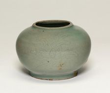 Globular Jar with Stylized Peonies, Korea, Goryeo dynasty (918-1392), early 11th century. Creator: Unknown