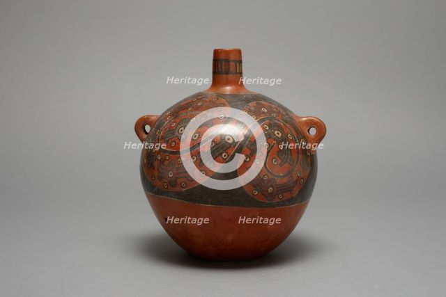 Globular Jar with Repeated Abstract Motifs in Sprial Design, A.D. 600/1000. Creator: Unknown.