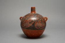 Globular Jar with Repeated Abstract Motifs in Sprial Design, A.D. 600/1000. Creator: Unknown