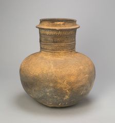 Globular Jar with Ribs, Korea, Three Kingdoms period (57 B.C.-A.D. 668), Silla..., 5th/6th century. Creator: Unknown