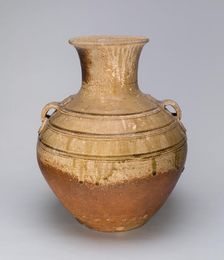 Globular Jar with Ring Handles, Western Han dynasty (206 B.C.-A.D. 9), 1st century B.C. Creator: Unknown