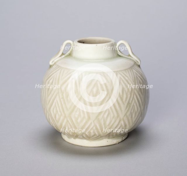 Globular Loop-Handled Jar with Diamond Pattern, c. 10th/11th century. Creator: Unknown.