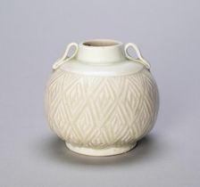 Globular Loop-Handled Jar with Diamond Pattern, c. 10th/11th century. Creator: Unknown