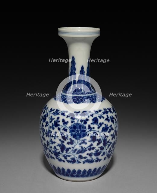 Globular Vase with Long Neck, 1661-1722. Creator: Unknown.