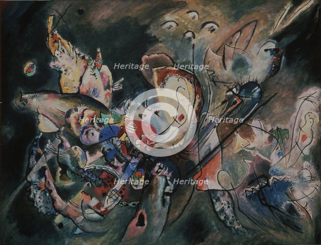 Gloomy. Composition Nr. 221, 1917. Artist: Kandinsky, Wassily Vasilyevich (1866-1944)