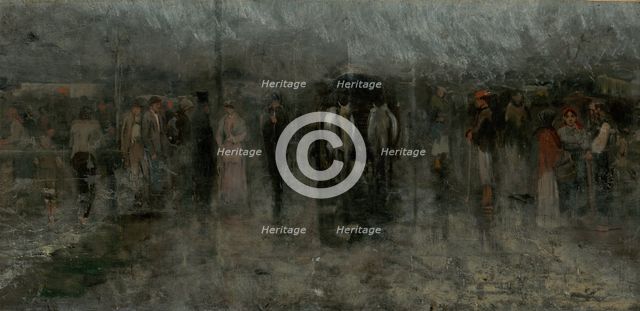 Gloomy Fair I. (Outcasts), 1880 - 1885. Creator: Ladislav Mednyanszky.