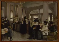Gloppe pastry shop, 1889. Creator: Jean Beraud