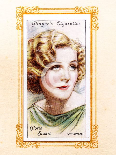 Gloria Stuart Collectables Picture of movie stars that came with the Players cigarette packet, 1934. Creator: Unknown.