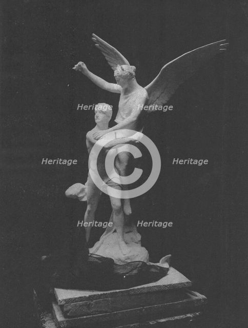 ''Gloria Victoribus; Maquette de la derniere oeuvre d'Antonin Mercie, auteur du "Gloria Victis". Creator: Manuel.