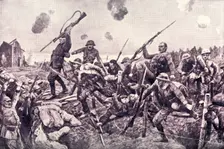 Glorious Charge of the Fusiliers at St. Eloi 1916. Creator: Unknown