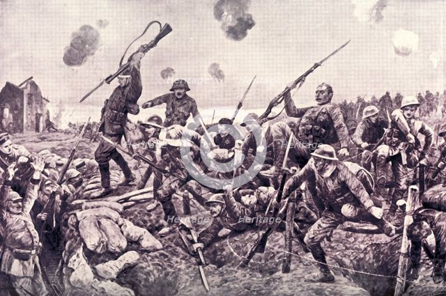 'Glorious Charge of the Fusiliers at St. Eloi', 1916. Creator: Unknown.