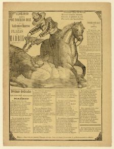 Glorious Success of Ponciano Díaz and His Brave Charros in the Bull Rings of Madrid, 1889. Creator: Manuel Manilla