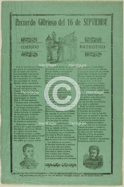 Glorious Remembrance of September 16th, n.d. Creators: Manuel Manilla, José Guadalupe Posada.