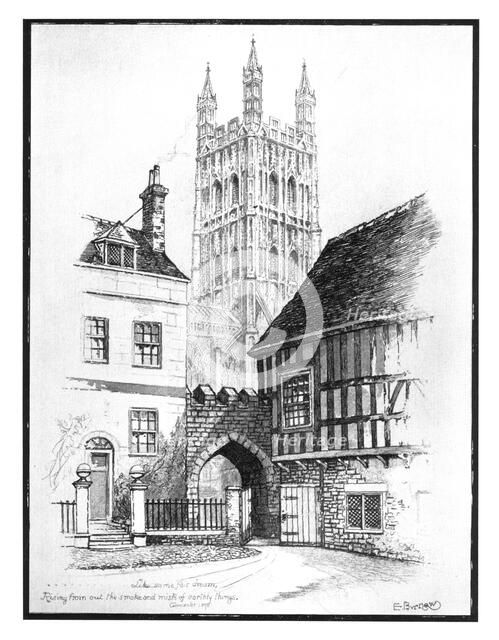 Gloucester Cathedral, 1901.Artist: Edward J Burrows