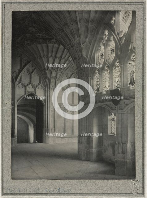 Gloucester Cathedral - Cloisters: South and West Alleys, c. 1900. Creator: Frederick H. Evans (British, 1853-1943).