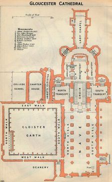 Gloucester Cathedral c20th Century. Artist: John Bartholomew