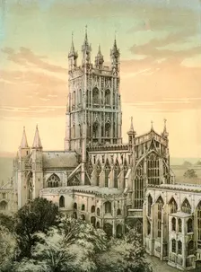 Gloucester Cathedral, Gloucestershire, c1870. Artist: Stannard & Son