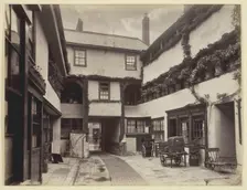 Gloucester, Courtyard of New Inn, 1860/94. Creator: Francis Bedford
