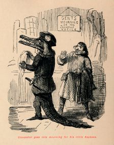Gloucester goes into mourning for this little Nephews . Artist: John Leech