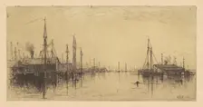 Gloucester Harbor, 1880. Creator: Charles A Platt