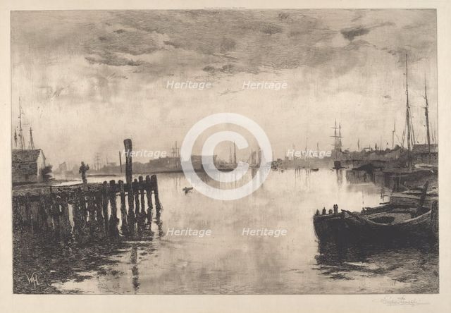 Gloucester Harbor, 1882. Creator: Stephen Parrish.