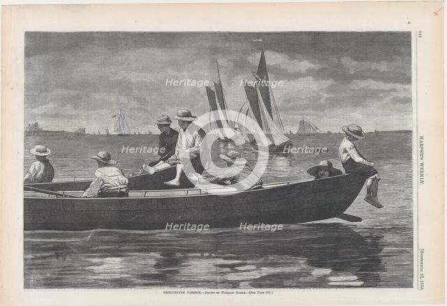 Gloucester Harbor (Harper's Weekly, Vol. XVII), September 27, 1873. Creator: Unknown.
