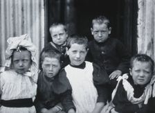 Gloucester smallpox epidemic, 1896: six convalescent children, 1896. Creator: HCF of Gloucester
