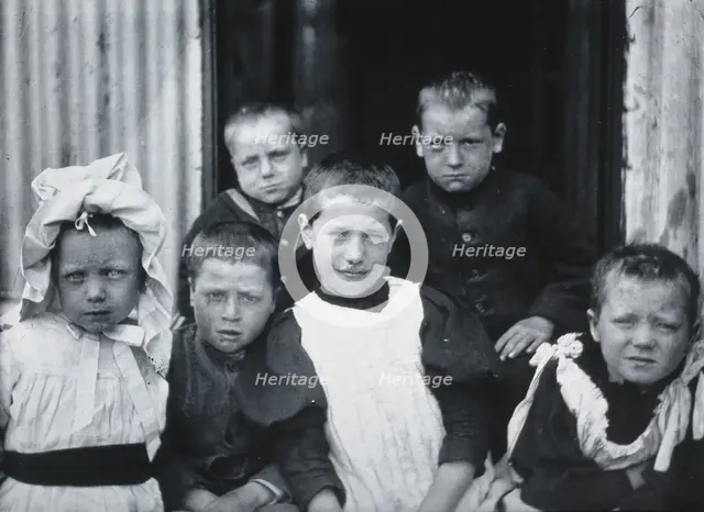 Gloucester smallpox epidemic, 1896: six convalescent children, 1896. Creator: HCF of Gloucester.