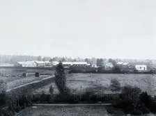 Gloucester smallpox epidemic, 1896: the isolation hospital seen from outside, 1896. Creator: HCF of Gloucester